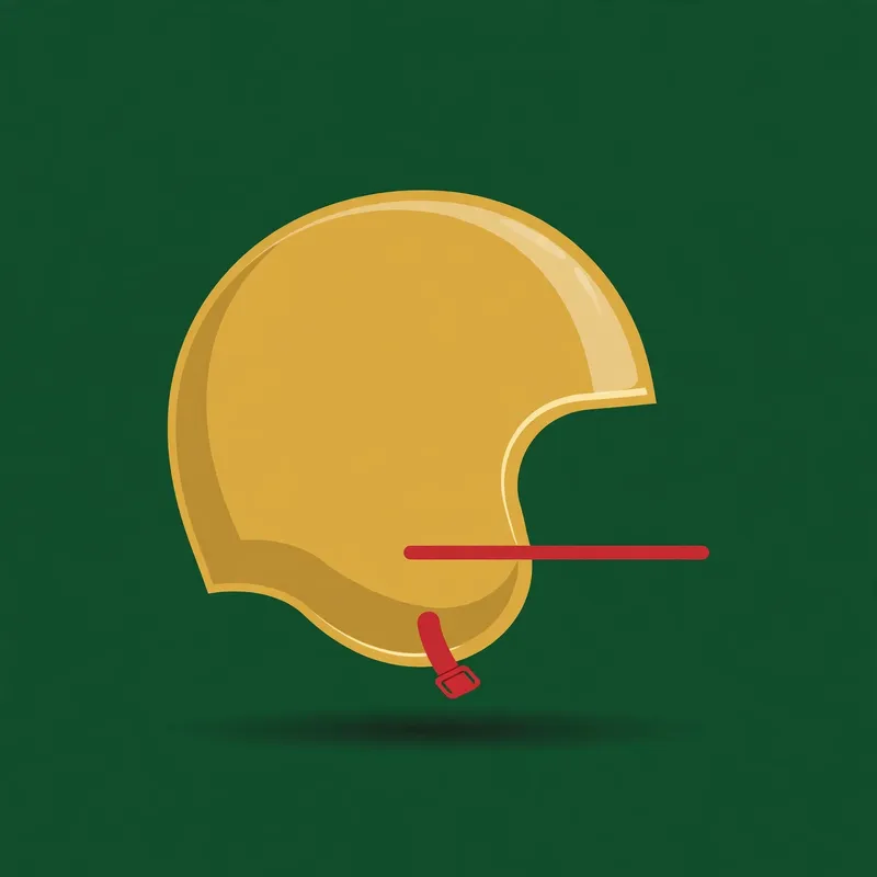 Punter helmet with single bar