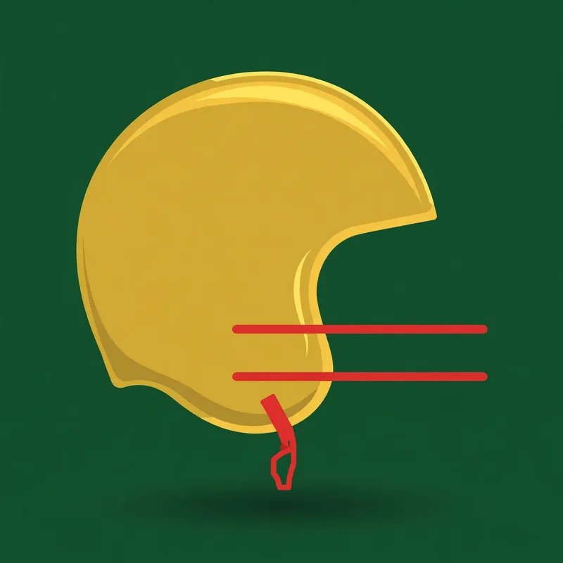 Quarterback helmet with two bars